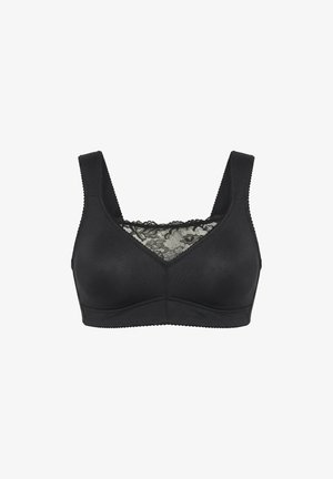 Ulla Popken, LACE PANEL MICROFIBER BRALETTE - T-Shirt BH - black