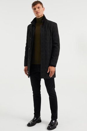 Halflange jas - black