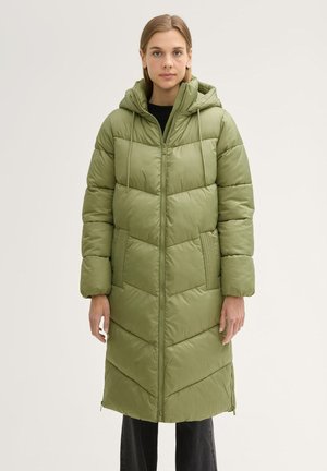 TOM TAILOR DENIM PUFFER MIT ABNEHMBARER KAPUZE - Talvitakki - greyish green