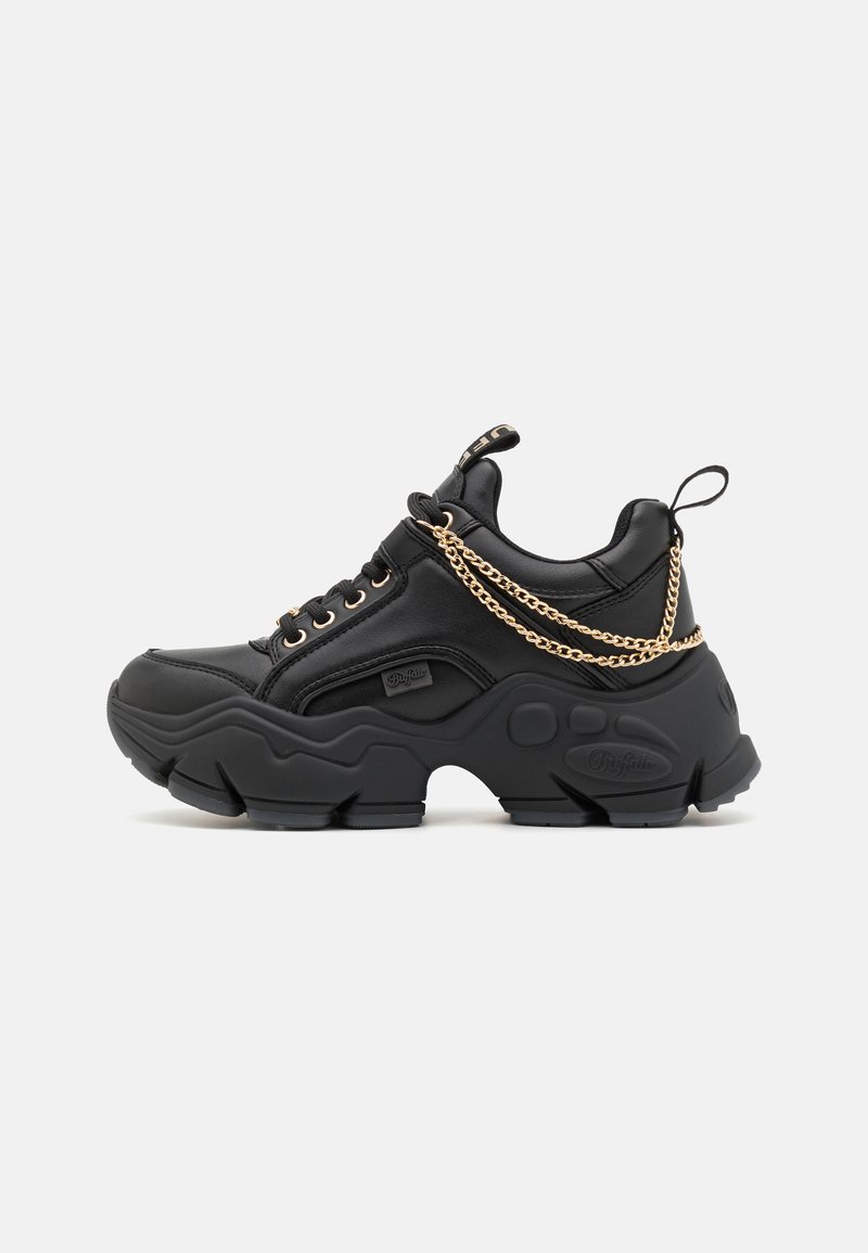 Buffalo BINARY CHAIN - Sporta apavi - black/gold