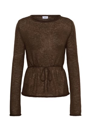 Saint Tropez, ANELISZ TIE - Pullover - chocolate brown melange