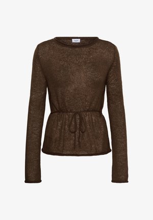 Saint Tropez, ANELISZ TIE - Strickpullover - chocolate brown melange
