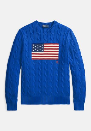OLYMPICS CABLE KNIT FLAG SWEATER - Džemperis - sapphire star