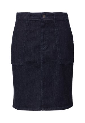 s.Oliver MIT GÜRTELSCHLAUFEN - A-line skirt - dunkelblau
