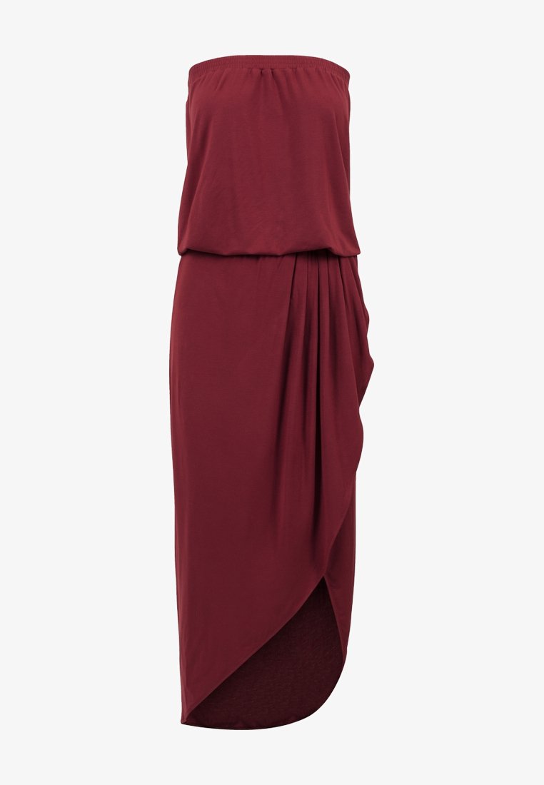 Urban Classics BANDEAU Maxi dress burgundy/bordeaux