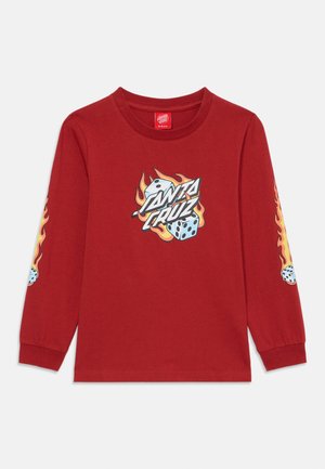 YOUTH FLAMING DICE DOT UNISEX - Top s dlhým rukávom - dark rust
