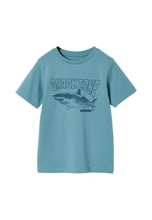 Vertbaudet, VERTBAUDET T-SHIRT MIT PRINT FÜR JUNGEN BASIC - Print T-shirt - aqua