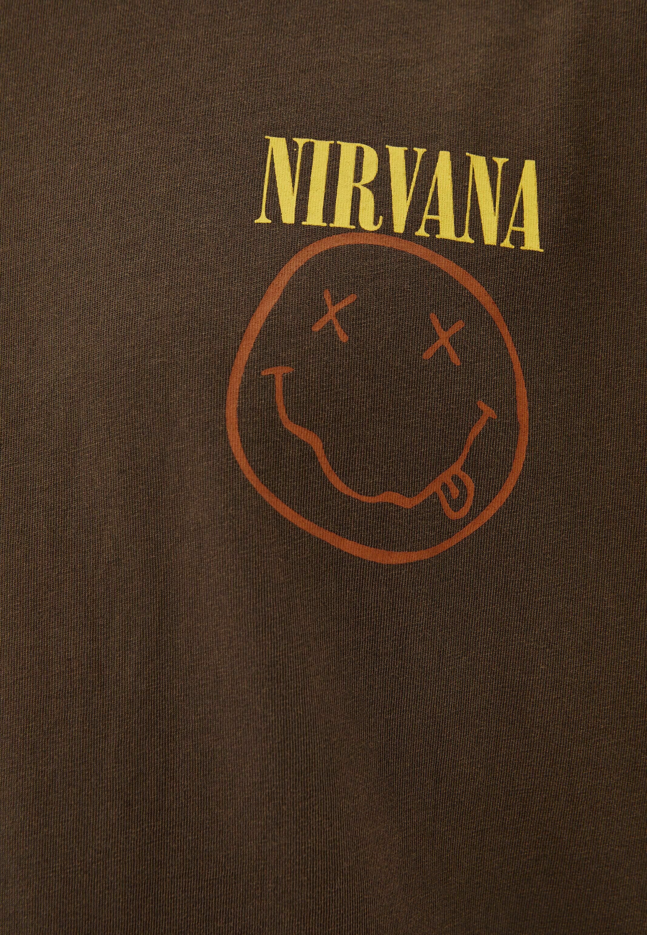 nirvana t shirt brown
