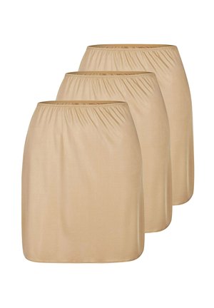 Nina von C., 3ER PACK HALBROCK LÄNGE ELEGANCE - A-Linien-Rock - caramel