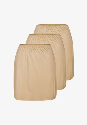 Nina von C., 3ER PACK HALBROCK LÄNGE ELEGANCE - A-Linien-Rock - caramel