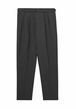 Reiss REGULAR FIT - STRAP BLEND BELTED PLEATED - Ülikonnapüksid - charcoal grey