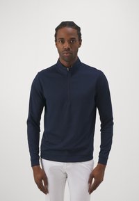 adidas Golf - MENS AUTHENTIC 1/4 ZIP  - Tops ar garām piedurknēm - collegiate navy Miniatūras attēls 1