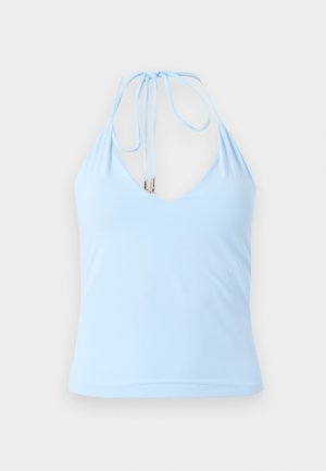 Abercrombie & Fitch, BARE SNATCHED SEAMLESS V NECK HALTER - Débardeur - light blue