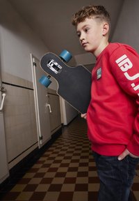 Indian Blue jeans PRINT SLEEVE - Sweatshirt - hibiscus red