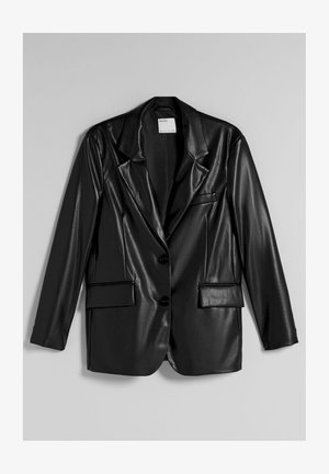 Imitatieleren jas - black