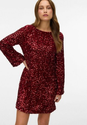 VMLAILA LS SEQUIN BOW EXP - Juhlamekko - scarlet sage