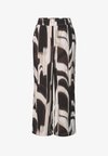HIGH-WAIST WIDE-LEG PANTS IN A LOOSE FIT - Trousers - espresso brown