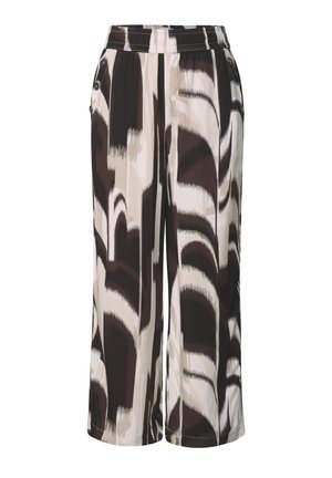 Street One, HIGH-WAIST WIDE-LEG PANTS IN A LOOSE FIT - Pantalon classique - espresso brown