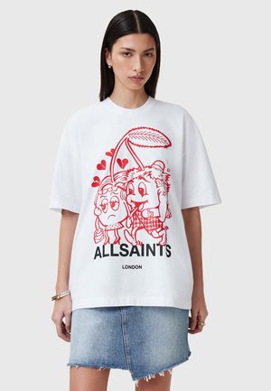 AllSaints BREAKUP ETTA - Printtipaita - white