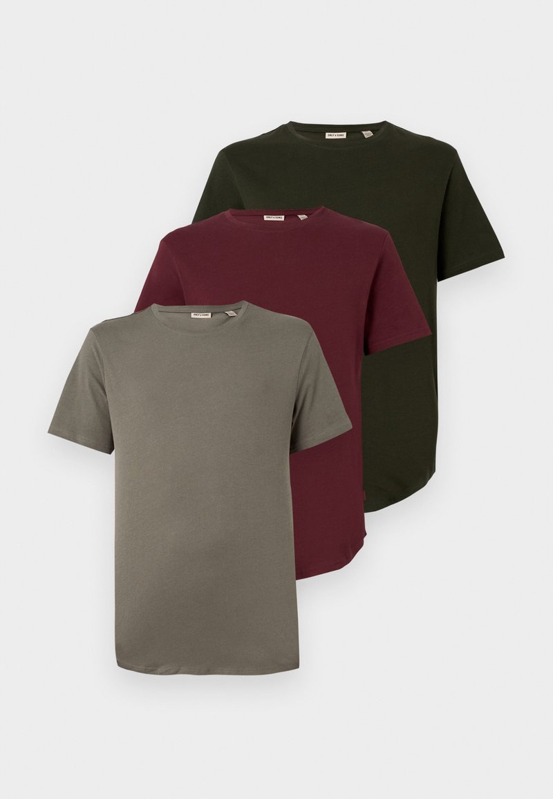 Only & Sons T-shirt basic donkergroen Only & Sons T-shirt basic donkergroen