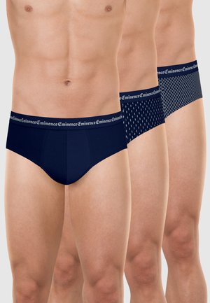 Eminence, LOT DE 3 SLIPS HOMME BUSINESS PRINT - Slip - marine-imprimé