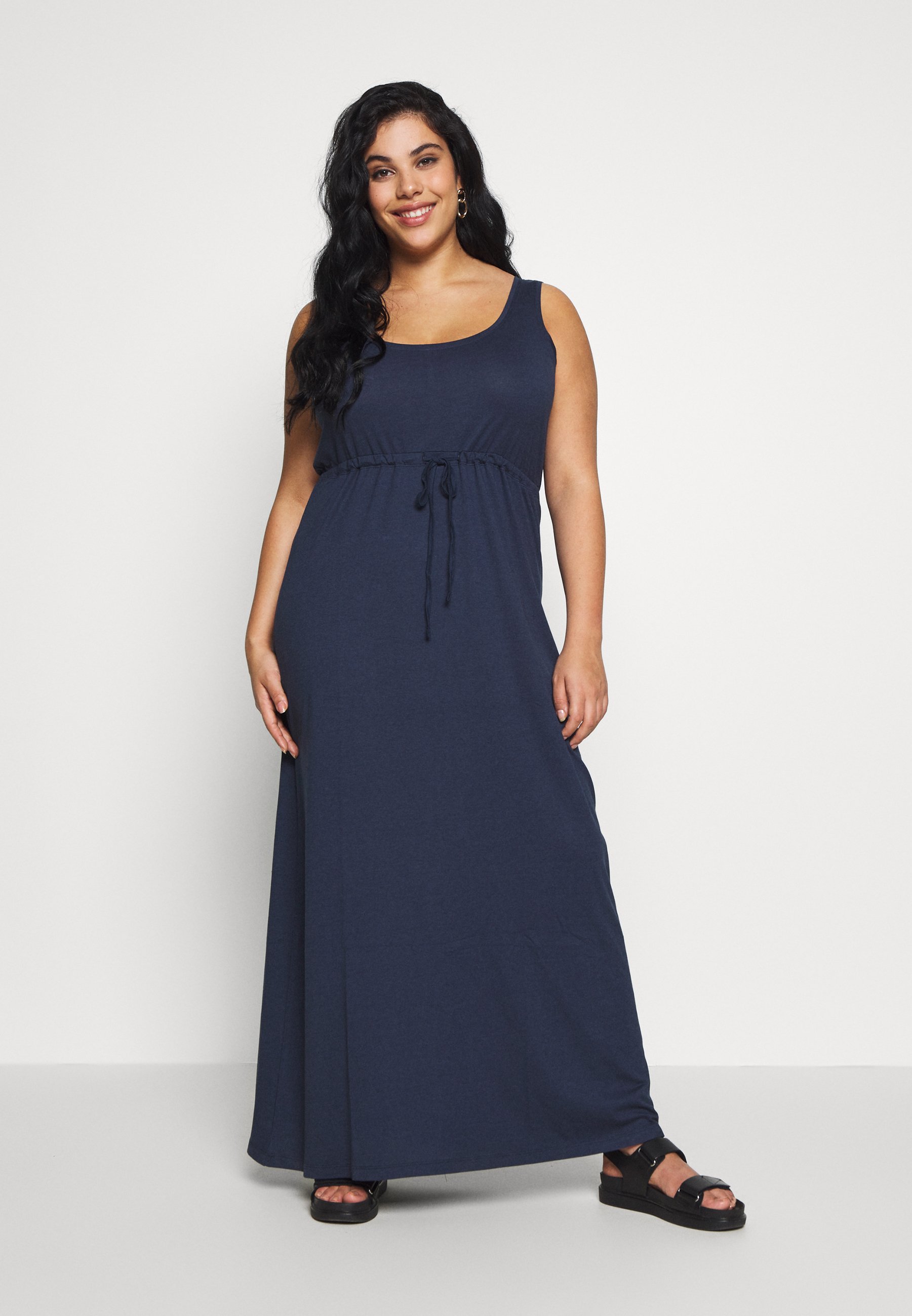 Even\u0026Odd Curvy Maxikleid - dark blue/dunkelblau - Zalando.de
