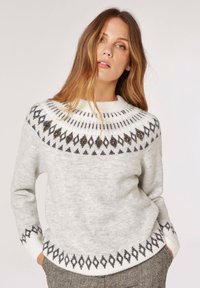 Apricot FAIR ISLE GEM EMBELLISHED  - Trui - grey