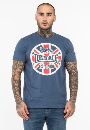 NORMALE PASSFORM LUNKLET - T-shirt con stampa - navy ecru red