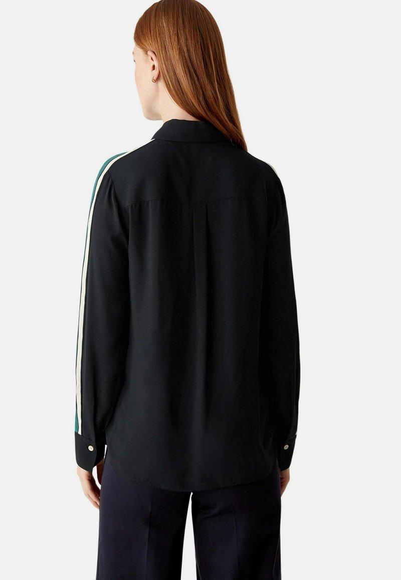Marks & Spencer SIDE STRIPE COLLARED Buttondown blouse black