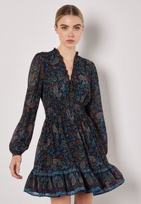PAISLEY RUFFLE MINI - Vardagsklänning - navy