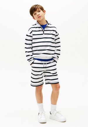 TEXTURED BRETON STRIPE - Pantalones deportivos - white navy breton stripe