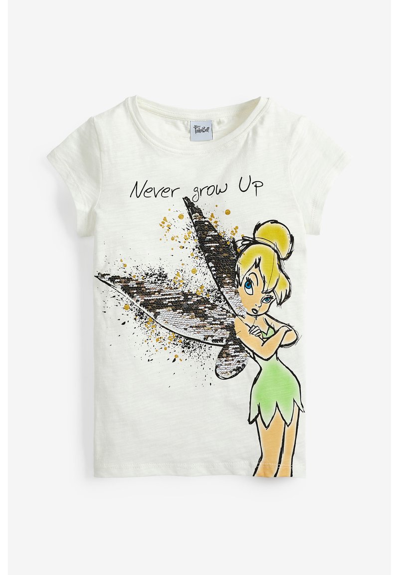 Next White Tinkerbell Flippy Sequin T Shirt 3 16yrs T Shirt Print White Weiss Zalando De