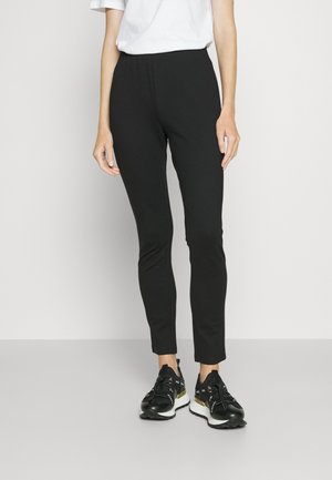 STRAIGHT LEG PANT SIDE ZIP - Bukser - black