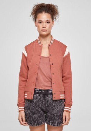 INSET COLLEGE   - Športna jopa s kapuco na zadrgo - beige braun