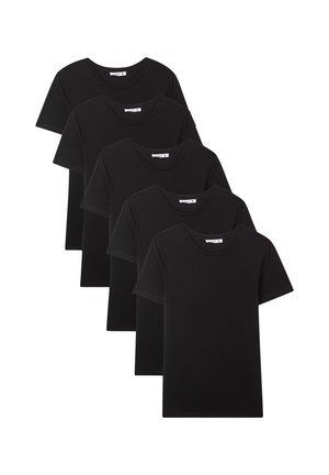PACK OF 5 PLAIN - T-shirt basic - 5x Black
