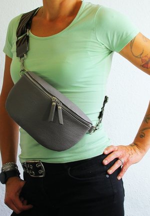 DrachenLeder Sac bandoulière - grau  mehrfarbig