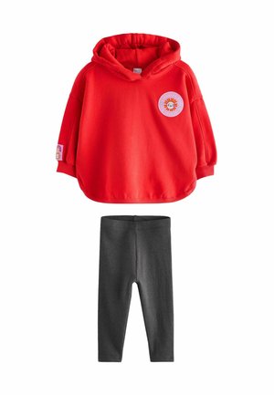 SET-REGULAR FIT - Mikina s kapucňou - red