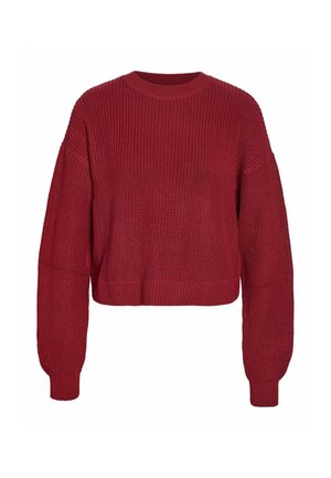 Noisy May, NMMAYSA L/S O-NECK KNIT NOOS - Pullover - rhubarb