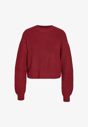 Noisy May, NMMAYSA L/S O-NECK KNIT NOOS - Πουλόβερ - rhubarb
