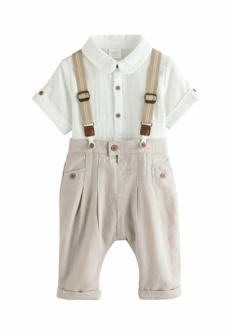 Next REGULAR FIT - 3 PIECE SET - Hängselbyxor - neutral