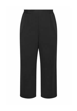 Yours Clothing, PLUS SIZE WIDE LEG TROUSERS - Pantalon classique - black
