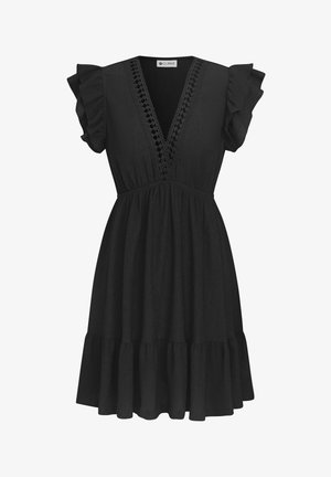 Cupshe, RUFFLED BEACH COVER UP DRESS - Doplnky na pláž - black