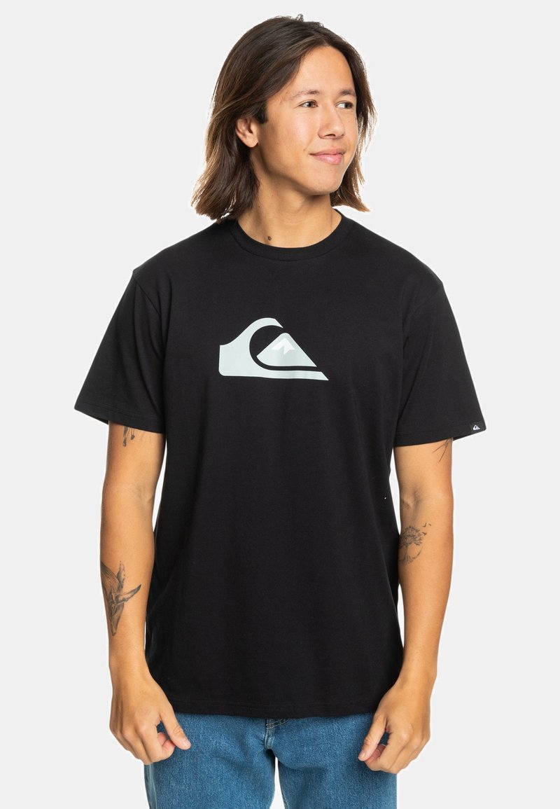 Quiksilver COMP LOGO UNISEX - Μπλουζάκι με στάμπα - black