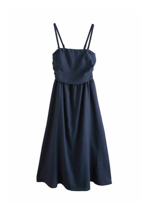 REGULAR FIT - RUCHED BANDEAU - Maxi-jurk - navy blue