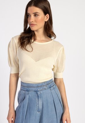 ELLEN RAY - T-Shirt basic - cream