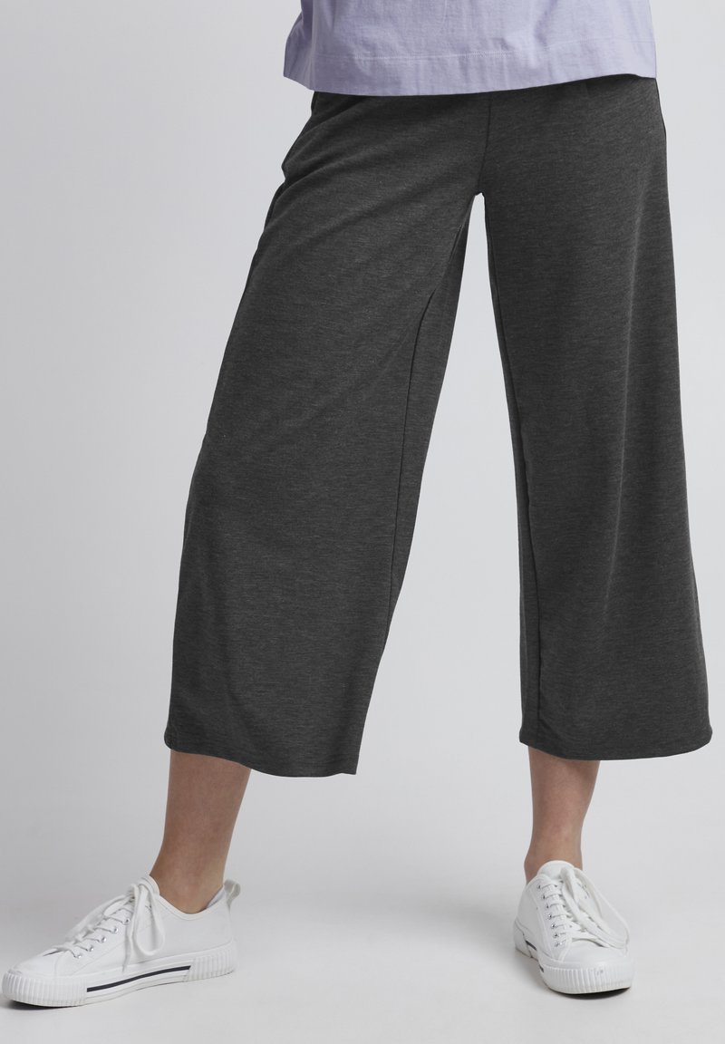 ICHI - ICHI IHKATE SUS WIDE PA - Trousers - dark grey melange, Enlarge