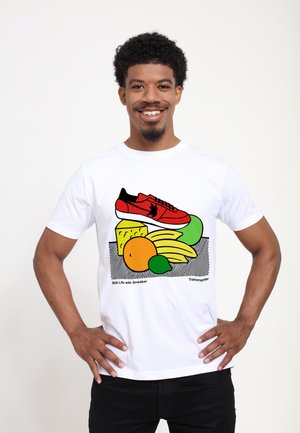 STILL LIFE HEATHER - T-shirt print - white