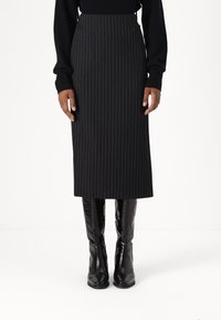 Patrizia Pepe GONNA SKIRT - Zīmuļsvārki - black stripes