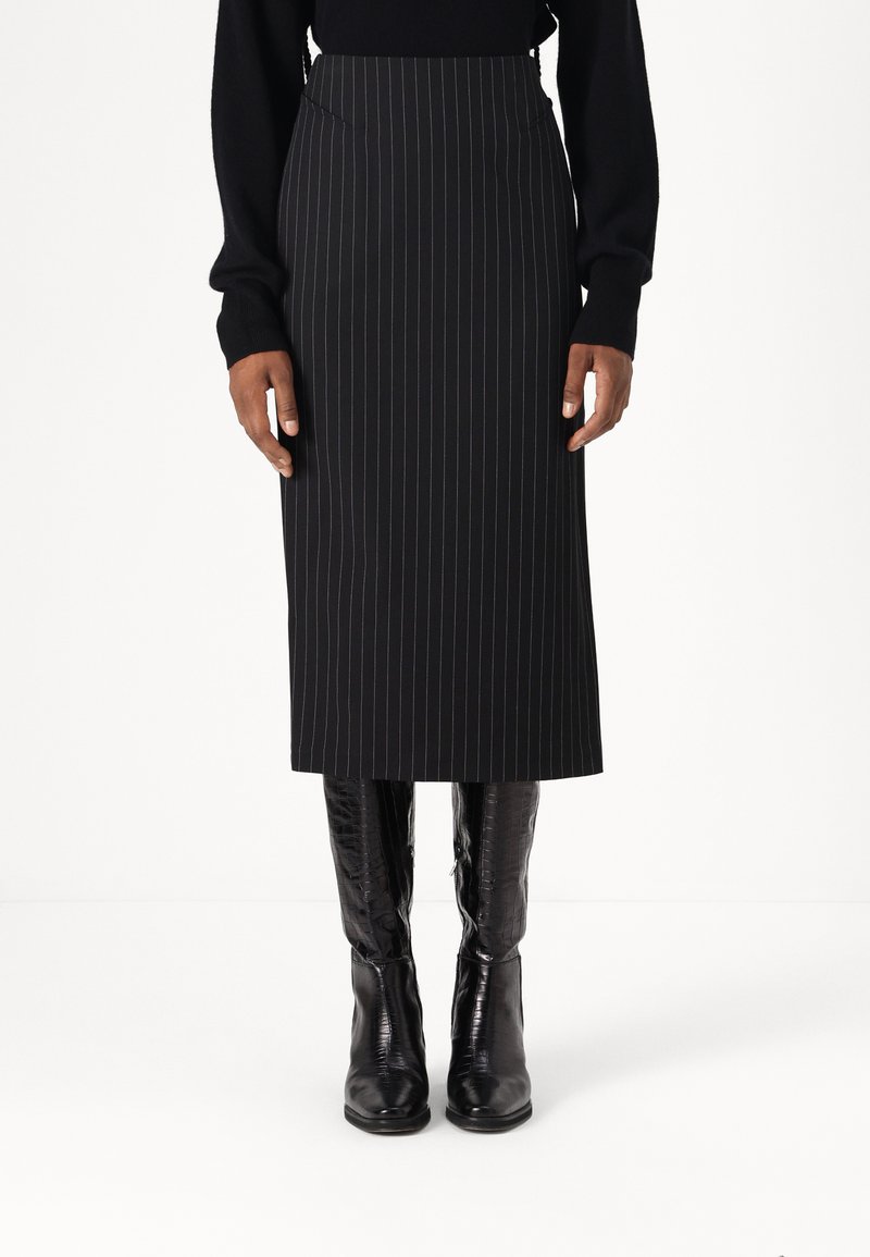 Patrizia Pepe GONNA SKIRT - Zīmuļsvārki - black stripes