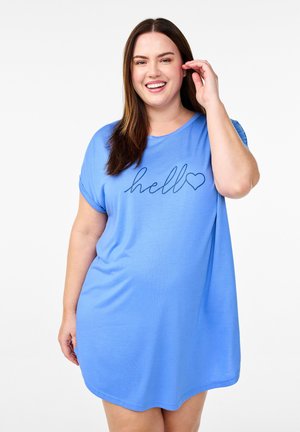 Zizzi Spalna srajca - cornflower b hello
